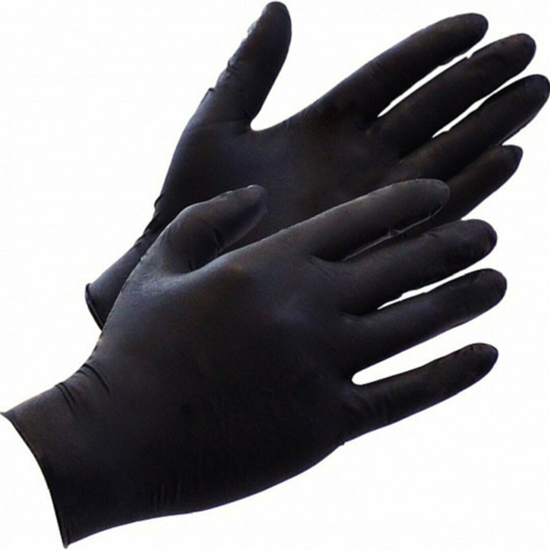 Latex Black Handschuhe Puderfrei 8/M – Bild 1
