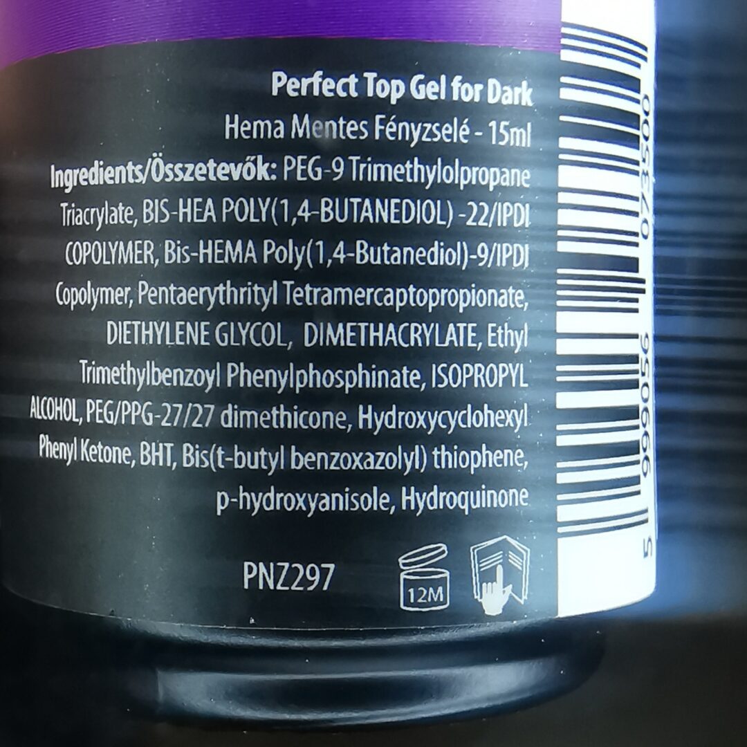 Perfect Top Gel for Dark - Hema Free - 15ml – Bild 3