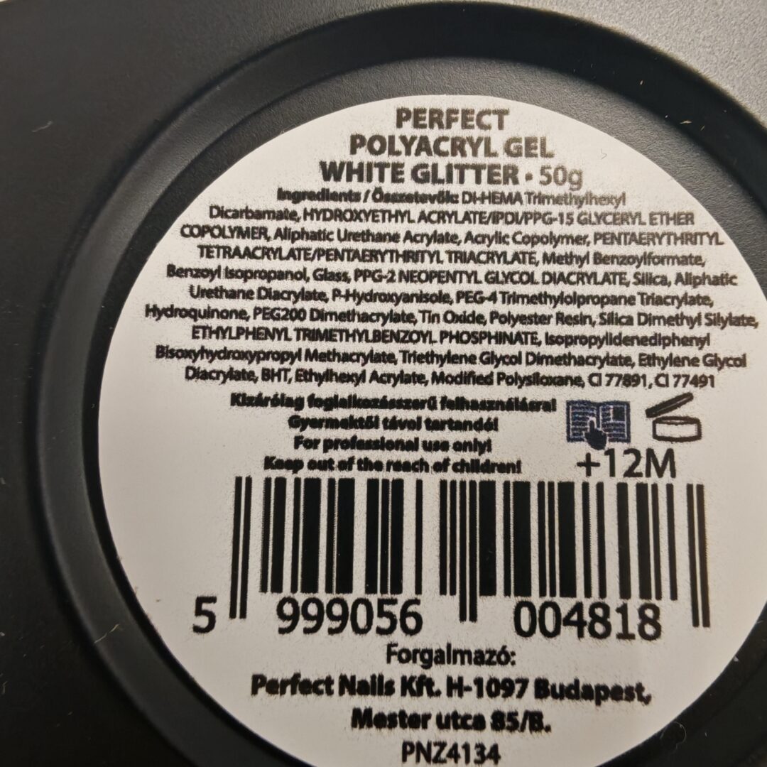 Perfect PolyAcryl Gel - White Glitter 15g – Bild 4